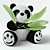 Panda Pal: Cuddly Plush Bear 3D model small image 1