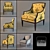 Elegant Timeless Armchair by Annibale Colombo 3D model small image 1