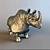 Rhino Safari Statue 3D model small image 2