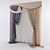 Elegant Living Room Curtains 3D model small image 1