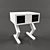 Krux13: Wooden and Aluminum stool 3D model small image 2