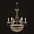 Crystal Chandelier 596: Elegant Illumination 3D model small image 1