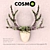 Nature-Inspired Wall Vase with Elk: Stylish Weaving Frame 3D model small image 1