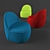 Bernhardt Design Modern Mitt.rar Chair 3D model small image 1