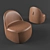 Bernhardt Design Modern Mitt.rar Chair 3D model small image 3