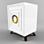 Cooper White Lacquer Mini Cabinet 3D model small image 1