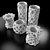 Elegant Ceramic Vases Set 3D model small image 3