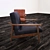 West Elm Mid-Century Leather Show Wood Chair 3D model small image 2