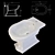 Althea Royal Floor Toilet & Bidet 3D model small image 6