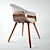 Retro Chic Wooden Armchair 3D model small image 2