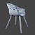 Retro Chic Wooden Armchair 3D model small image 3
