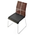 Elegant Walnut Dining Chair 3D model small image 3