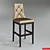 Art Nouveau Barstool - Elegant and Stylish 3D model small image 1