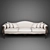 Rustic Elegance: Shallow 3-Seater 3D model small image 1