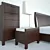 Madrid Bed: Side Tables & Dresser 3D model small image 2