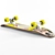 High-Res Skateboard with 5 Stickers 3D model small image 1