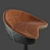 Sleek Black Bar Stool 3D model small image 2