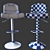 Black League Barstool by Lumisource 3D model small image 3
