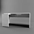 IKEA MALM 151x65: Sleek White Desk 3D model small image 1