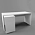 IKEA MALM 151x65: Sleek White Desk 3D model small image 2