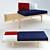 Elegant Bliss Banquette Daybed 3D model small image 1