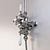 Thermostatic 2-way Shower Column with 9' Rainfall Showerhead 3D model small image 2