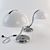 Sleek Serpente Swivel Table Lamp 3D model small image 1