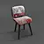 Elegant Nut Dining Chair 3D model small image 1