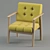 Ethnic Yellow Armchair 3D model small image 1