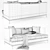 Elegant Presidio Sofa: Modern 89.5" Comfort 3D model small image 2