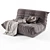 Contemporary Togo Sofa in 1400x1020x700 Size 3D model small image 1