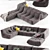 Contemporary Togo Sofa in 1400x1020x700 Size 3D model small image 3