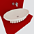 Sleek Basin Washer 3D model small image 2