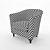 Byblos P14tR Armchair: Italian Elegance 3D model small image 3