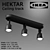 HEKTAR Ceiling Track, 3-Spot Dark Gray: Sleek, Adjustable Lighting Solution 3D model small image 1