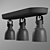 HEKTAR Ceiling Track, 3-Spot Dark Gray: Sleek, Adjustable Lighting Solution 3D model small image 3