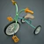 Vintage USSR Tricycle 3D model small image 3