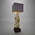 Elegant Bronze Lamp with Quartz Jewel 3D model small image 1