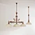 Creval Vintage Brass Pendant Light 3D model small image 1