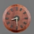 Dominoes Wood Wall Clock 3D model small image 1