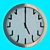Modern Battery-Operated Wall Clock 3D model small image 1