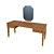Elegante D'oro Dressing Table: Elettra Collection 3D model small image 1