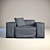 Elegant Blanche Melia Armchair 3D model small image 2