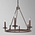 Majestic Moorish-inspired Scroll Chandelier 3D model small image 1