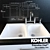 Kohler Purist Executive Chef: Stylish Faucet & Sink 3D model small image 1