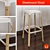 Steelwood Stool: Versatile Seating with Timeless Charm 3D model small image 1