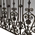 Elegant Iron Railing: Handcrafted Beauty 3D model small image 3