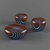Glowing Wood Table & Chair Set 3D model small image 1