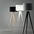 Modern Wood Tripod Floor Lamp 3D model small image 1