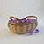 Delicious Plums in Wicker Basket 3D model small image 2